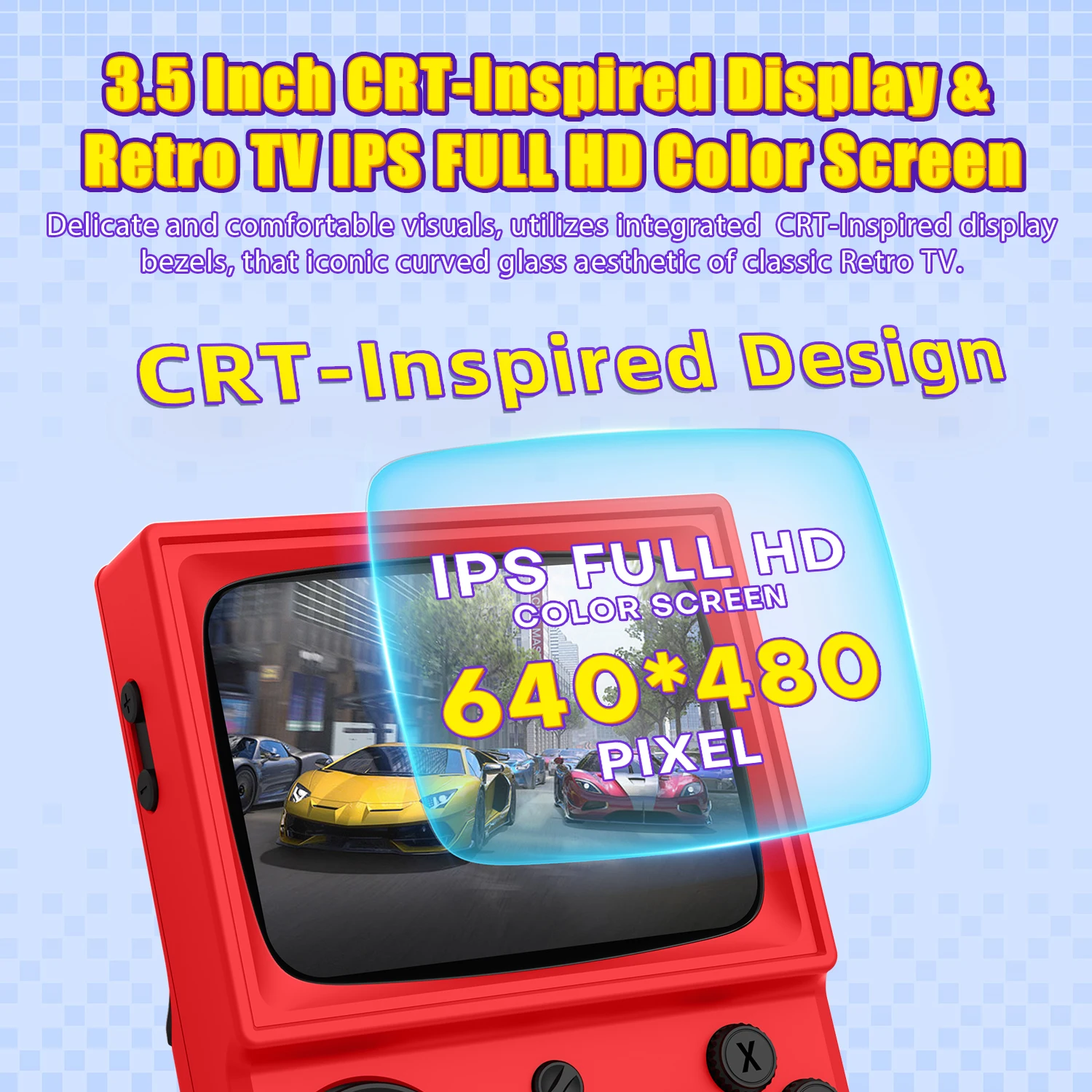 AISLPC RG40 Retro TV Handheld Game Console EmuELEC System 3.5 Inch IPS Screen 64/128GB Portable Pocket Video Player