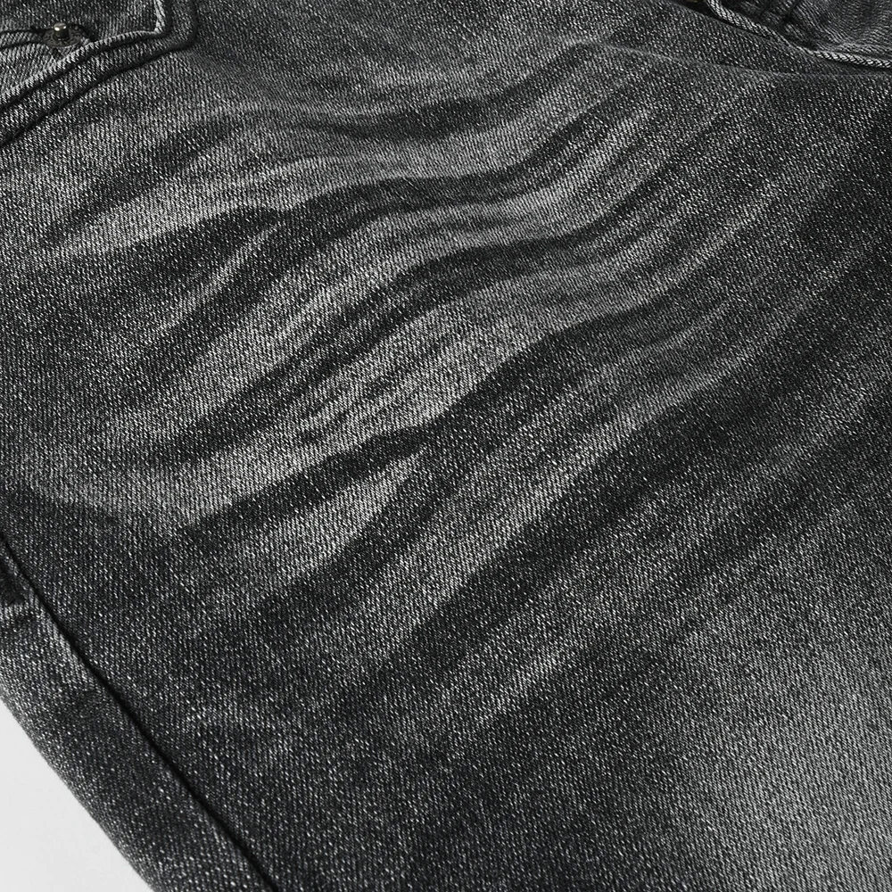 ผู้ชาย Boot Cut Denim กางเกงยีนส์สีเทาสีดํากางเกงผ้าฝ้ายคุณภาพสูง Classic Slim ยืดกางเกง Flared