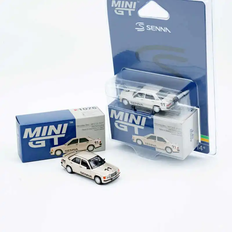 MINIGT 1:64 Mercedes-Benz 190 E 2.3-16 #11 Ayrton Senna 1984 2.5-16 Evolution II #37 MGT01076 MGT01125 Car Alloy Diecast Model