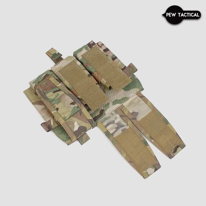 PEWTAC 5.56 Triple Magazine Pouch Airsoft Tactical Mag Pouch for Vest AVS Molle Front Panel FP18