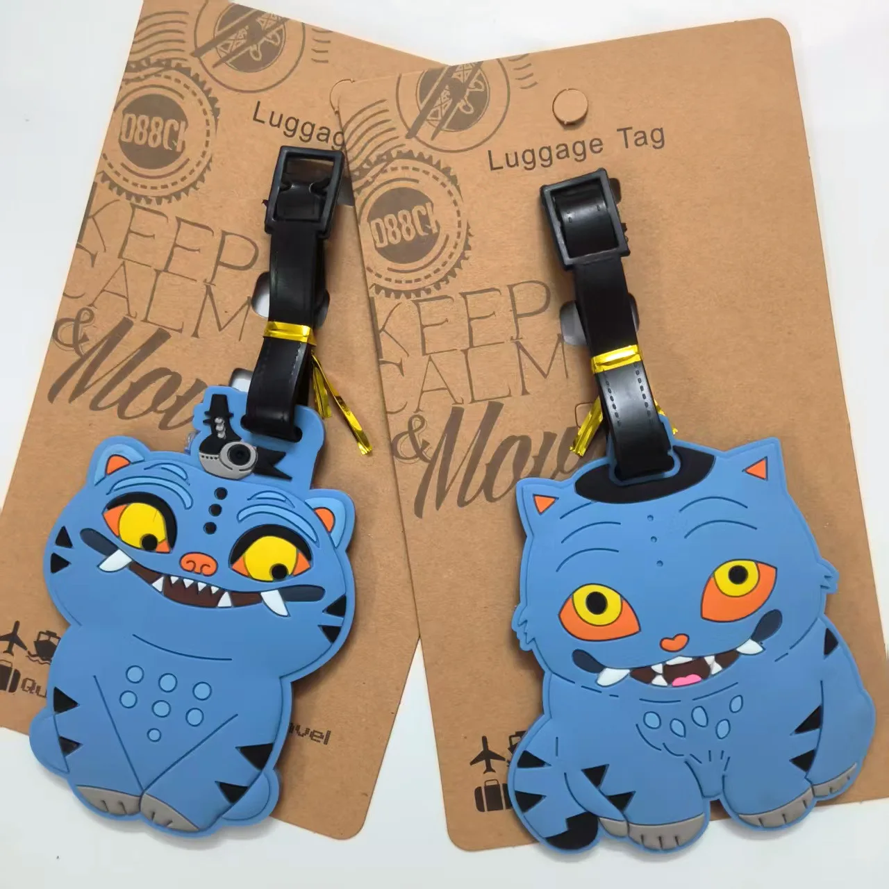 K-POP Tiger ملصق الأمتعة الإبداعي إكسسوارات السفر صندوق الأمتعة حقيبة تسجيل الدخول تحديد لوحة معلقة شماعات #1