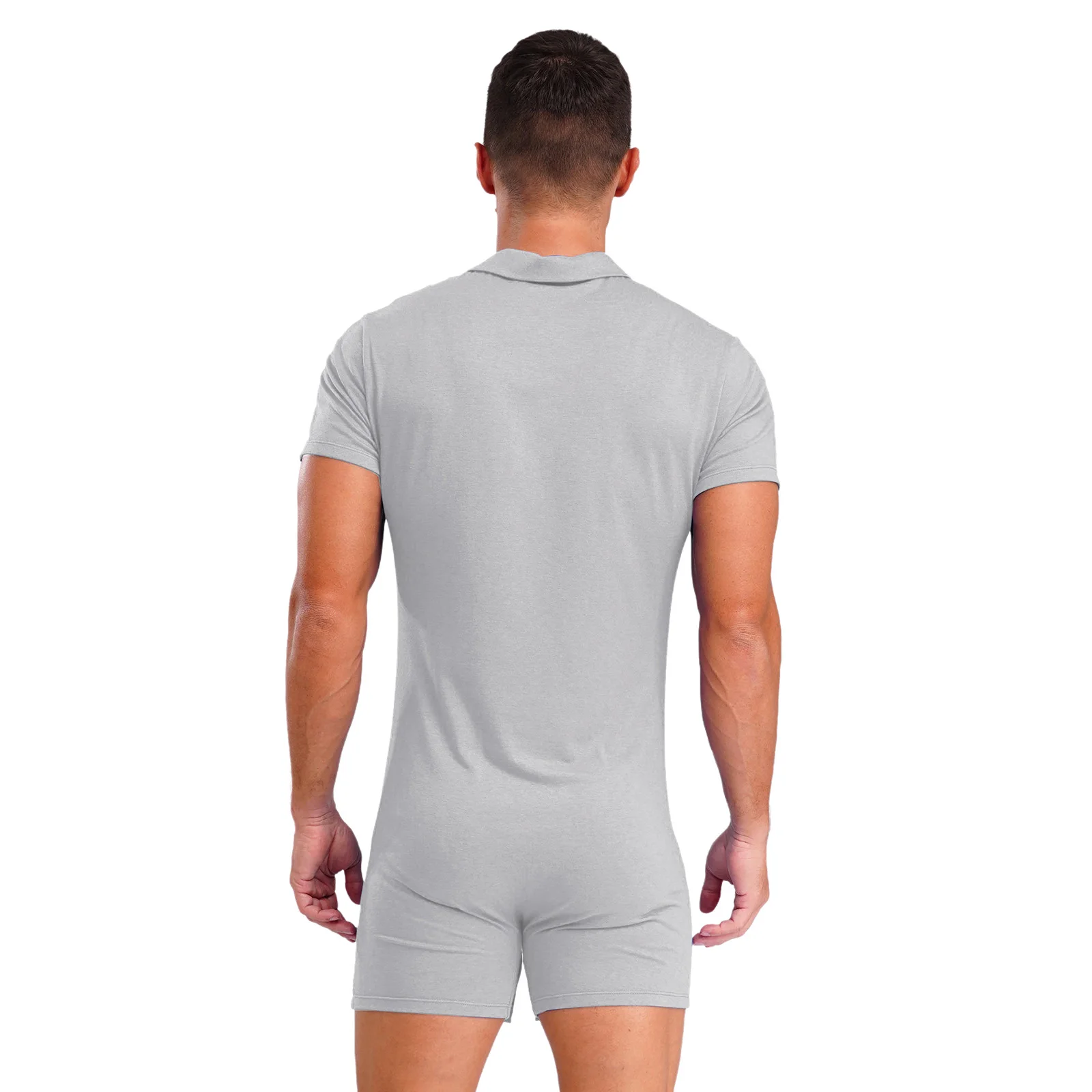 Men Home Wear Loungewear Pajamas Casual Stretchy Soft Wear Home Pajamas for Daily Gym Workout Fitness Summer Jumpsuit Nightwear