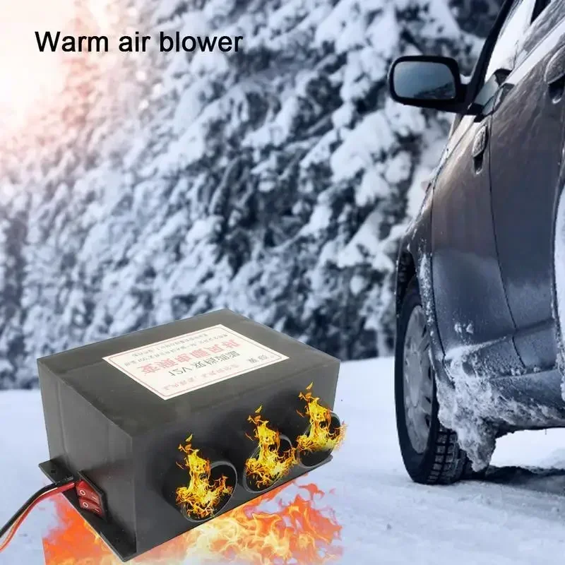 800W Car Heater Fan Car Van Heating Fan 12V/24V Windshield Defroster Air Heater for RV Trailer Heater Car Accessories