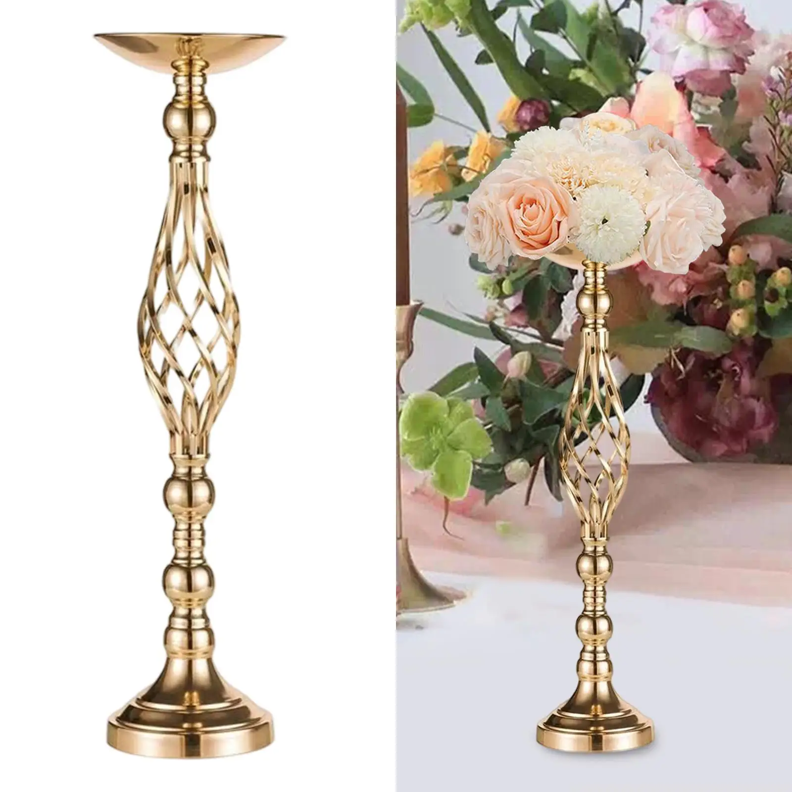 Flower Holder Iron Flower Vase Arrangement Stand Decorative Centerpiece for Dinner Party and Events