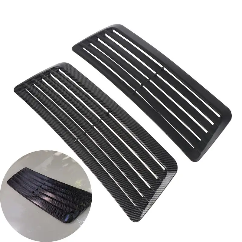 Universal Car Air Flow Inlet Scoop 1Pcs Carbon Fiber Look Bonnet Hood Decor Sticker Fits For Ram Auto Accessory