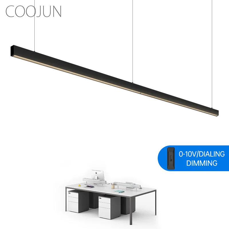 COOJUN LED Pendant Light for Office Dinning Study Room Simple Table Lights Chandelier Modern Hanging Lamp 0-10V Dialing Dimmable