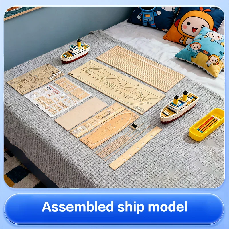 1:100 Halcon Wooden Sailing Boat Model DIY Kit Ship Assembly Decoration Gift