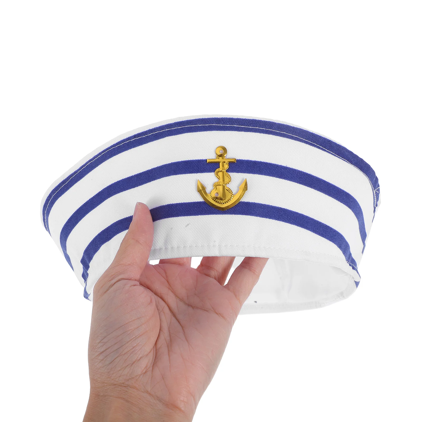 

2Pcs All Ages Suitable Polyester Boat Captain Hat for Cosplay Costume Party Supplies Stage Performance Accessory