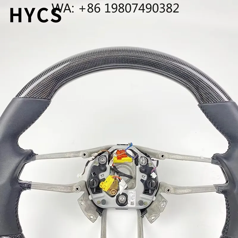Volante de Corrida Universal em Fibra de Carbono, Acessório de Luxo para Carros, Acessórios de Upgrade de Interior de Alta Qualidade