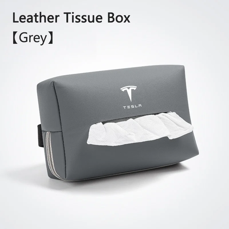 Car Interior Tissue Bag Seat Back Tissue Storage Box Holder Accessories For Tesla Model 3 Model S X Model Y Roadster SpaceX