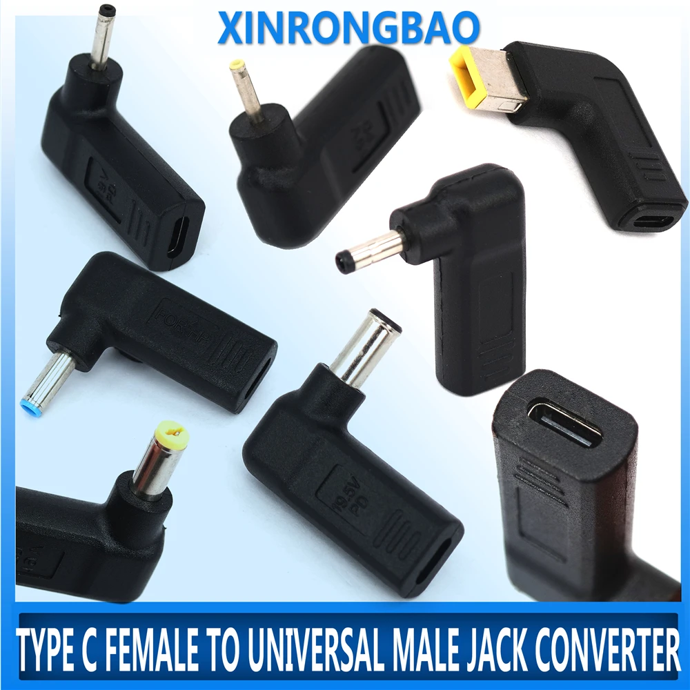 1 Laptop Power Adapter Connector Dc Plug USB Type C Female to Universal Male Jack Converter for Lenovo for Asus Notebook Charger