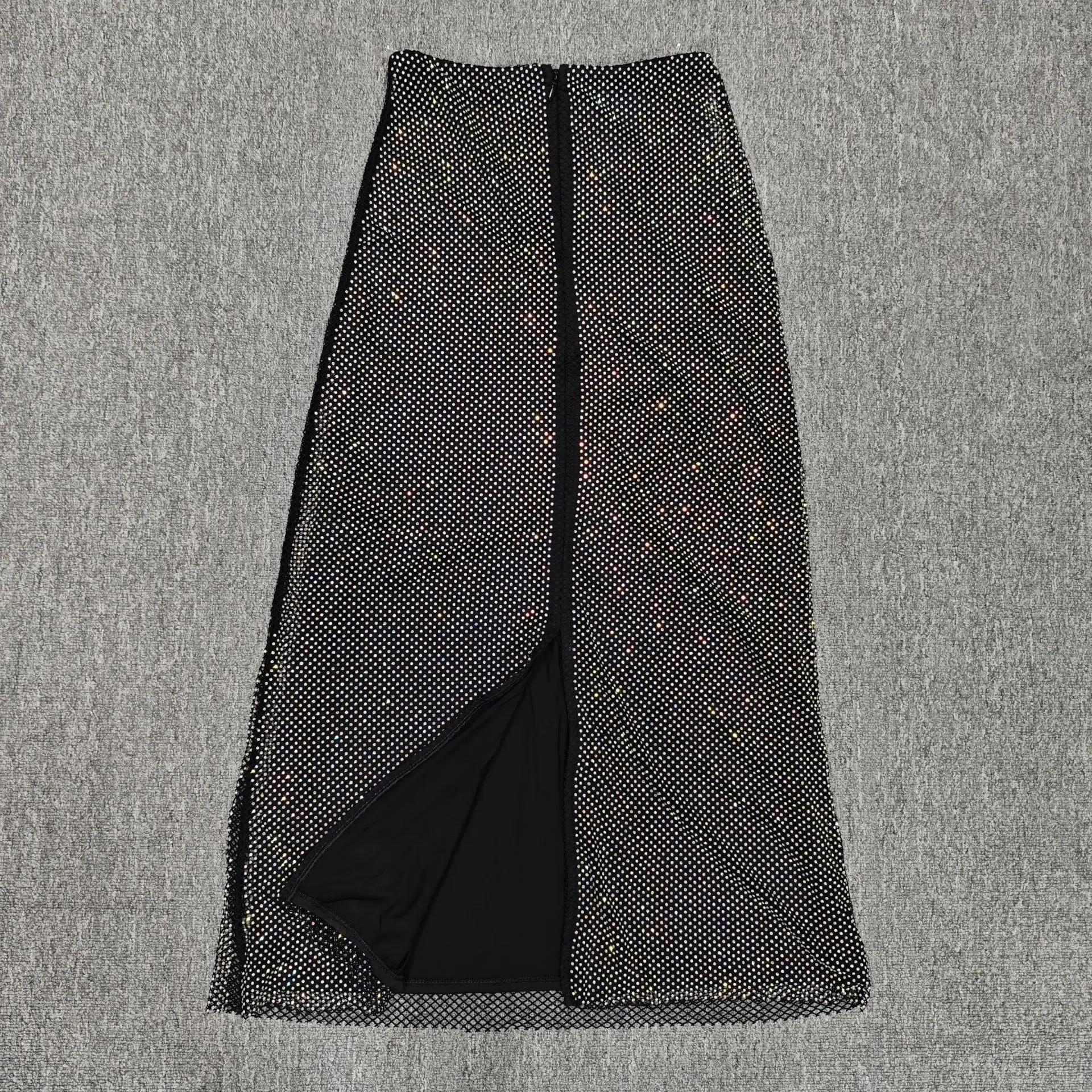 女性用グリッターパールトップラインストーンロングスカートセット高級セレブリティ高品質パーティーイブニングフェスティバルツーピースドレス