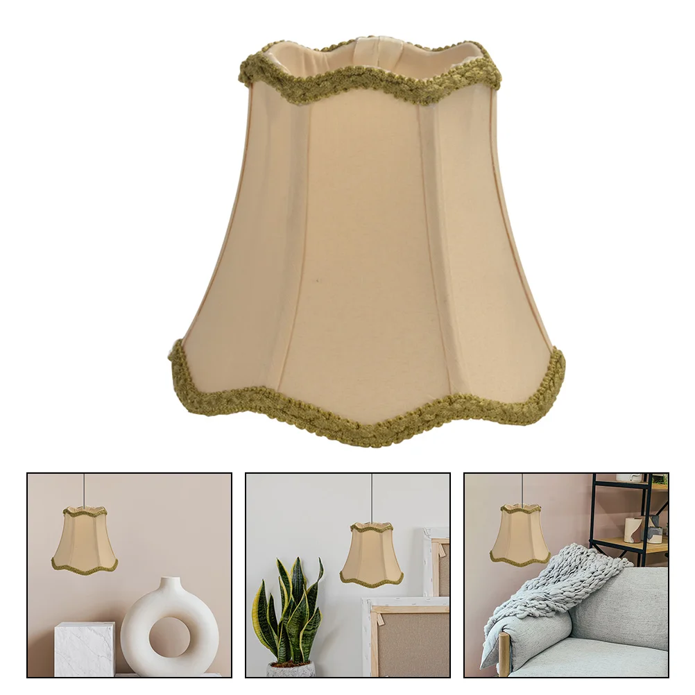 E14 Wave Mouth Lampshade Iron Cover for Home Ceiling Light Chandelier Table Pendant Living Room Bedroom Decor