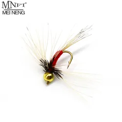 MNFT 10PCS 14# Copper Beadhead Trout Nymph Red Body Fishing Flies Artificial Bait