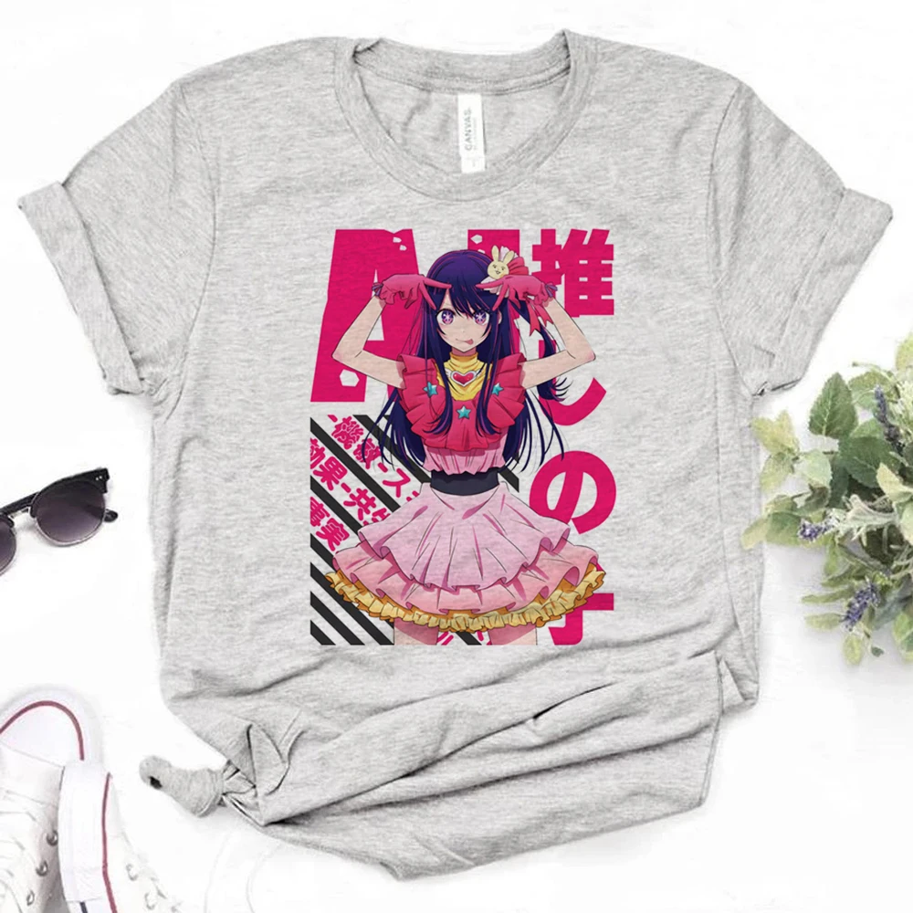 Oshi No Ko tshirt women Y2K summer anime t shirt girl comic designer Japanese clothes