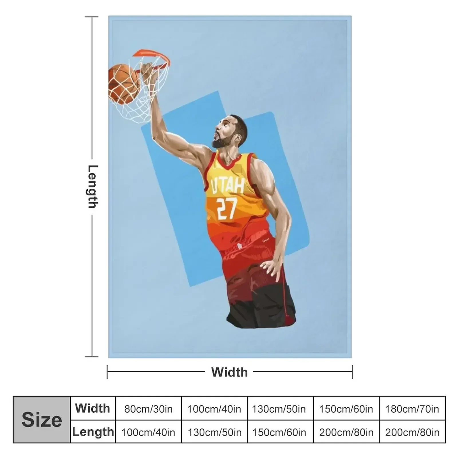 Rudy Gobert Throw Blanket blankets and throws for winter For Baby Bed covers Fashion Sofas Shaggy Blankets