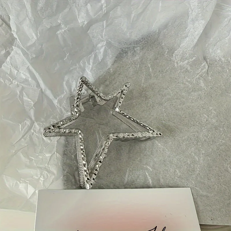 Y2k حلوة ورائعة نمط فتاة حار المتخصصة الخماسية نجمة مشبك شعر خلع الملابس اليومية شخصية المألوف ستار القرش كليب #2