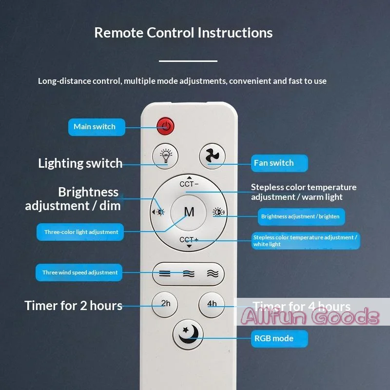 [T5]1Pcs DIY Accessories Universal Basic Remote Controller For Living Room Ceiling Fans With Light And Sleep Mode