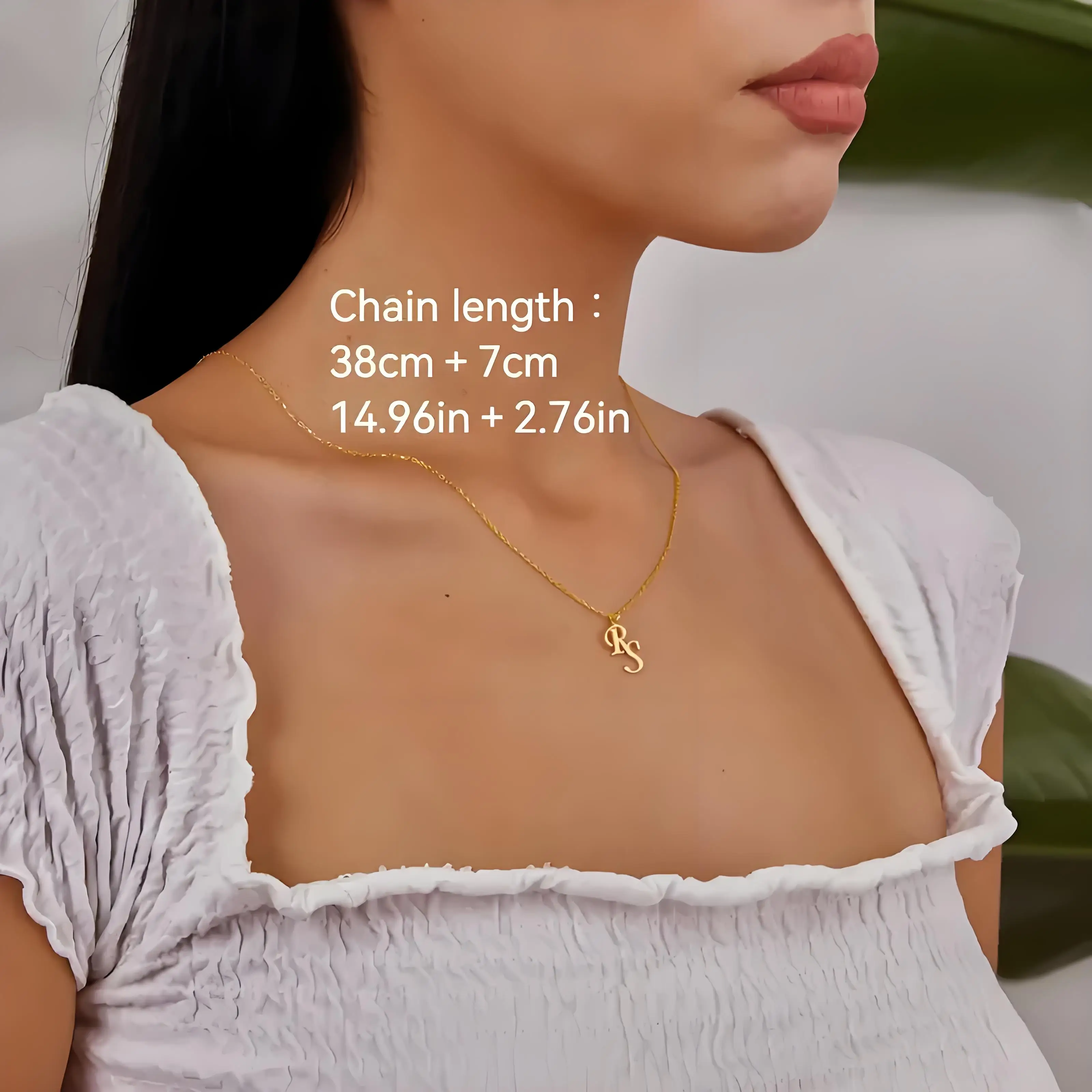 قلادة أولية مزدوجة مخصصة، قلادة من الفولاذ المقاوم للصدأ مطلية بالذهب عيار 18 قيراط، هدية نسائية مخصصة للارتداء اليومي