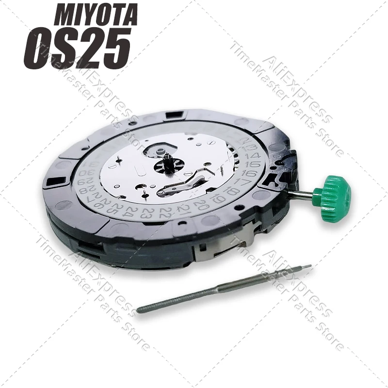 กลไกควอตซ์โครโนกราฟ Miyota OS25 0S25 3 เข็ม พร้อมวันที่ SR927W 13? ? อะไหล่ซ่อมนาฬิกาขนาด 5.10 มม.