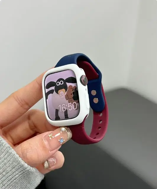 38 42mm Silicone Strap for Apple Watch Band 40/44mm 6 5 4 SE for Iwatch Series 1 2 3 7SE 8 41/45mm 49Ultra Slim Rubber Bracelet