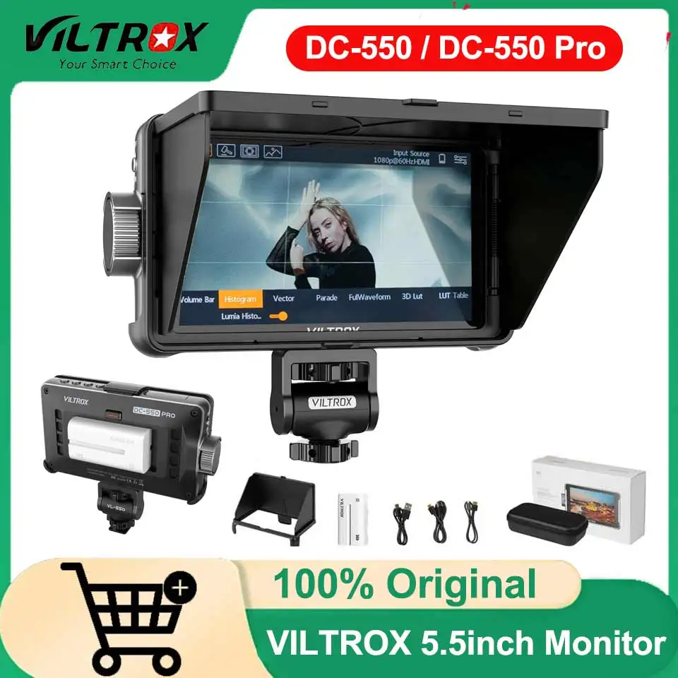 VILTROX DC-550 DC-550 Pro Portable Monitor 5.5" 1920x1080 4K Profissional Monitors HDMI Touch Screen Field 3D LUT Monitor - Image 2