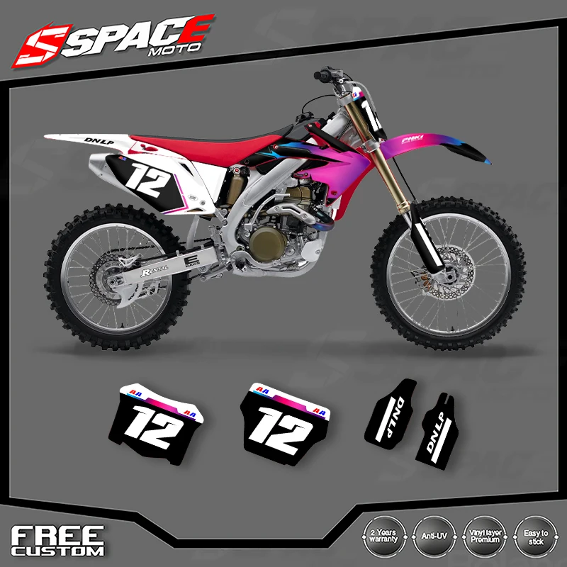 

SPACE Custom Motorcycle Graphics Background Decal for HONDA 2005 2006 2007 2008 CRF450 Decals Stickers Kits 08