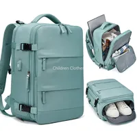 Laptop Backpack 15.6inch USB Charging School Backpack Independent Shoe Bag Travel Outdoor Backpack