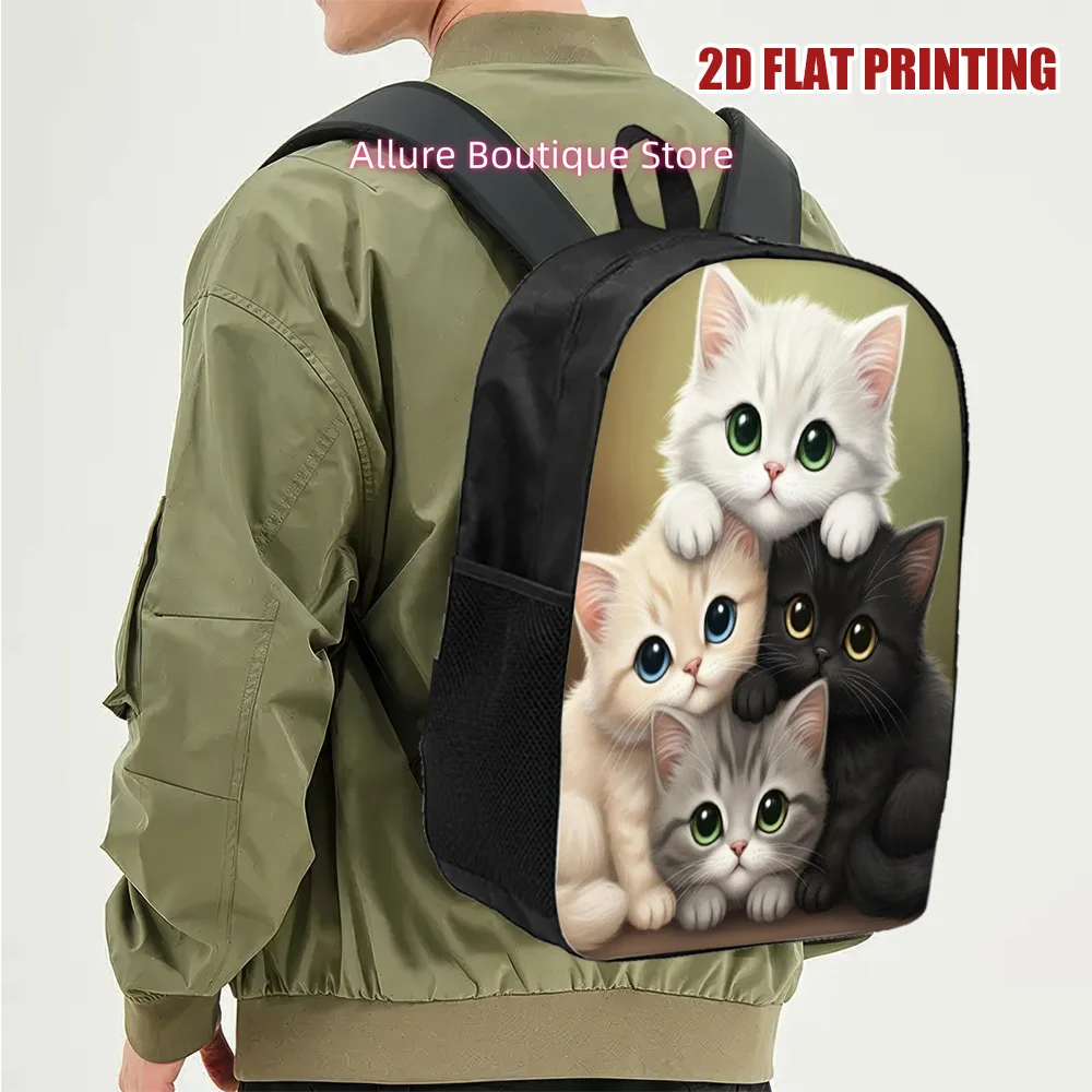 1pc of Adorable Kittens Stacked in a Backpack, Stylish And Functional, Perfect for Work, Travel, And Daily Use., for Teenager, F
