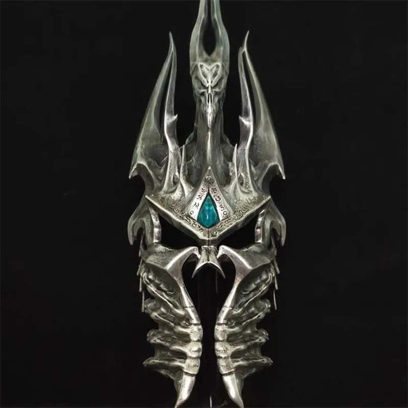 World Of Warcraft Alsace The Lich King Helmet 1/1 Helmet Of Dominance Crown Of Cold Ice Helmet Room Decor Wearable Birthday Gift