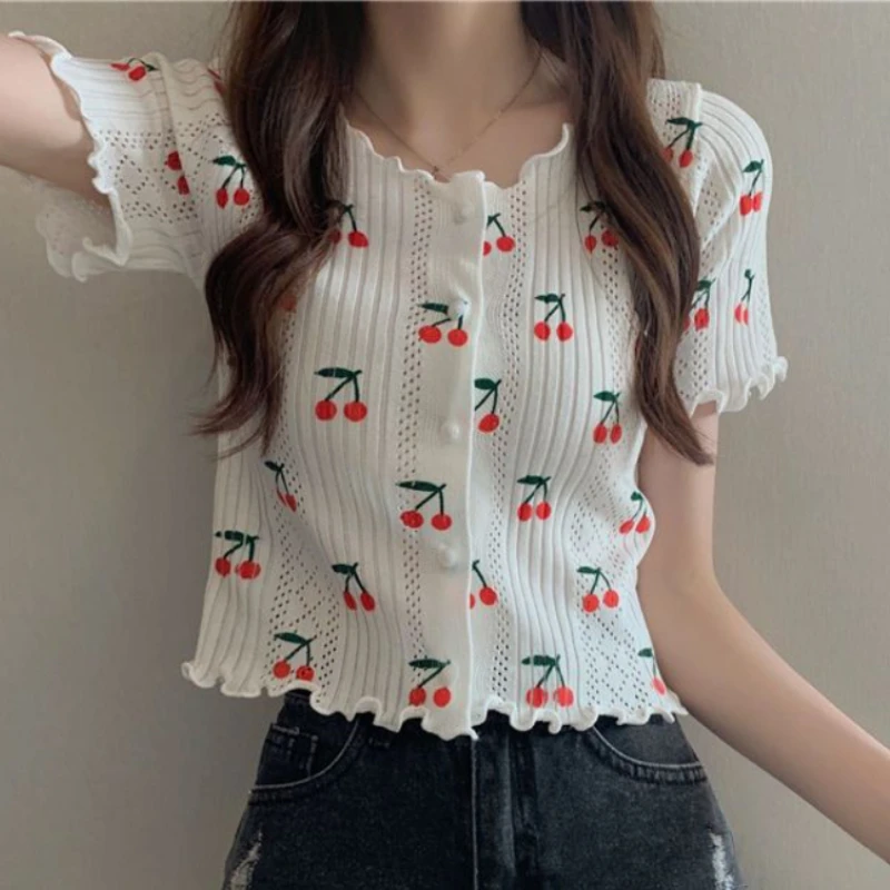 T-shirts Women Slim Fashion Summer Daily Students All-match Korean Style Leisure Schoolgirls Sweet Simple Breathable New Sexy