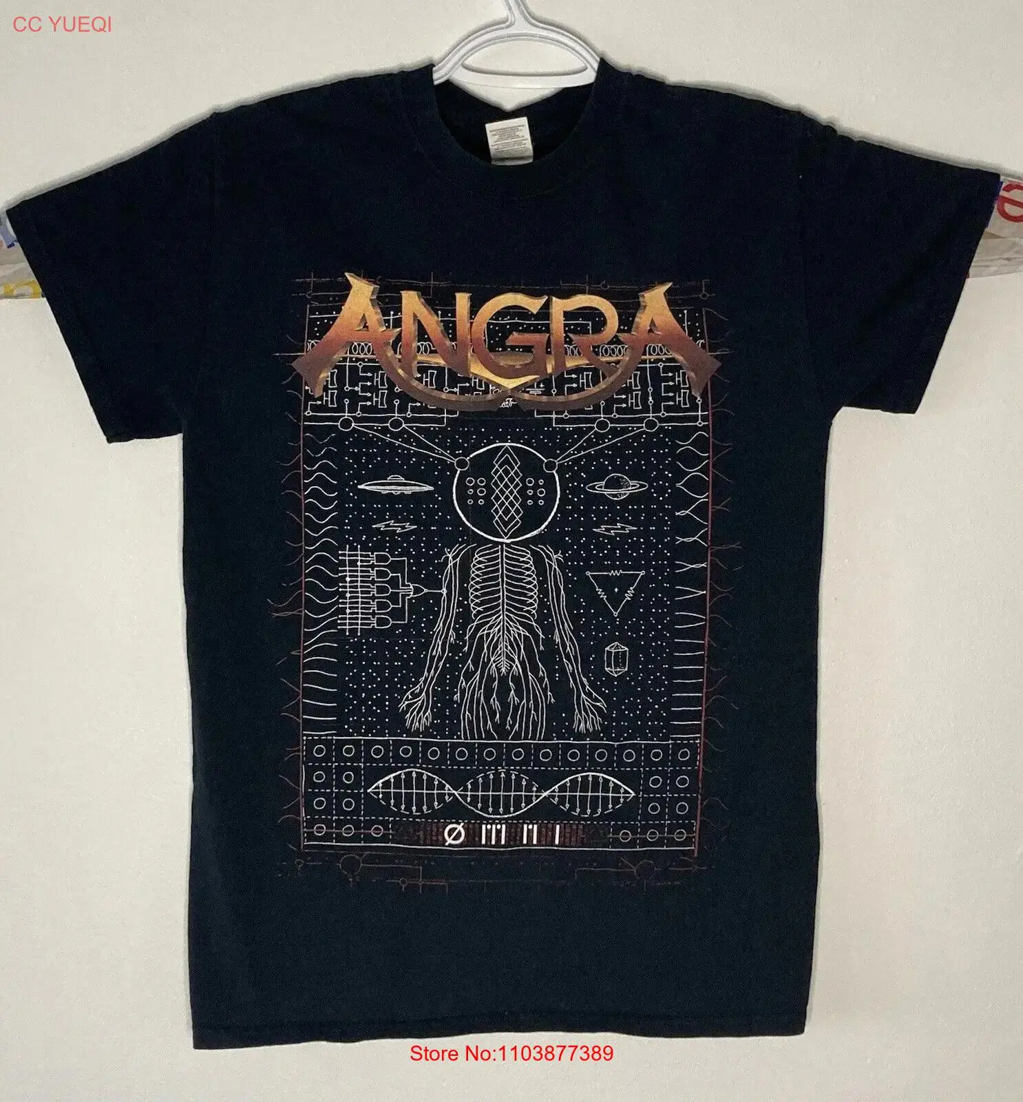 ANGRA 2018 Tour Power Metal Band Brazil Concert T Shirt Small long or short sleeves