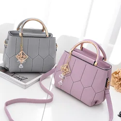 2024 New Women's Single Shoulder Bag PU Leather Korean Popular Diagonal Straddle Versatile Ladies' Mini Handbag Girl Students