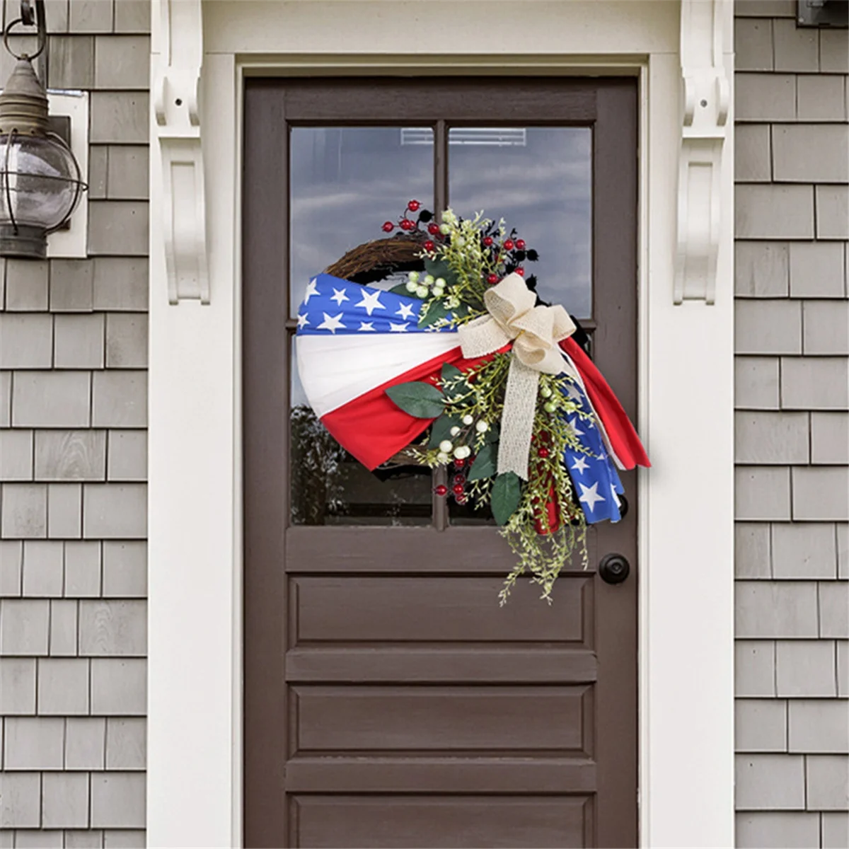 Patriotic Wreath Memorial Day Patriotic Wreaths for Front Door Red White and Blue Summer Wreath Patriotic Door Wreath