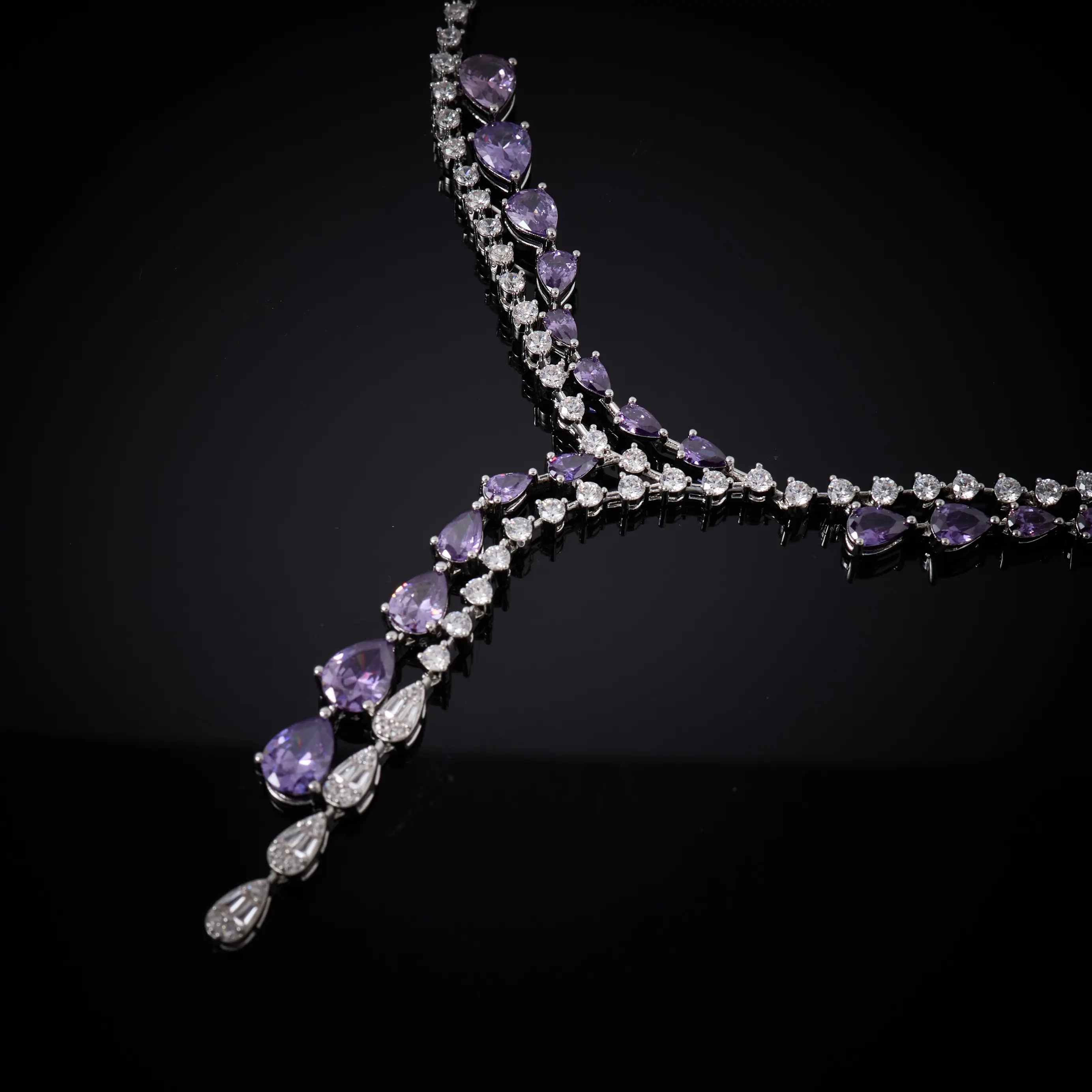 IN JEWELIFE Luxury Color Fancy Yellow Cubic Zirconia High Quality Pink Jewelry Set Women Elegant Sets Necklaces Trend 00086