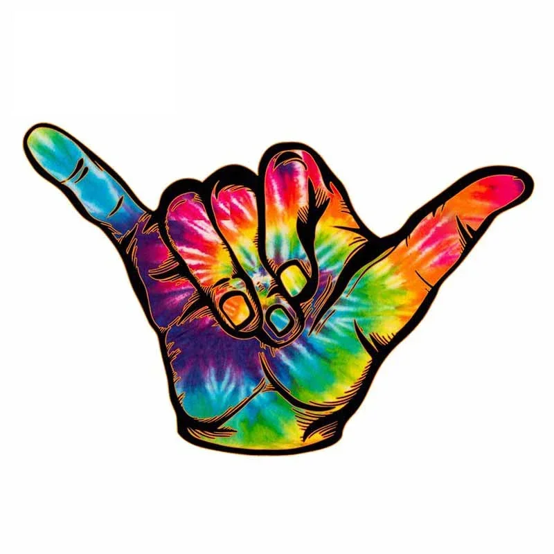 Personality Beach Hanging Loose Surfing Hawaiian Anime Funny Car Sticker JDM Truck Graphics Car Accessories Pvc, 10cm