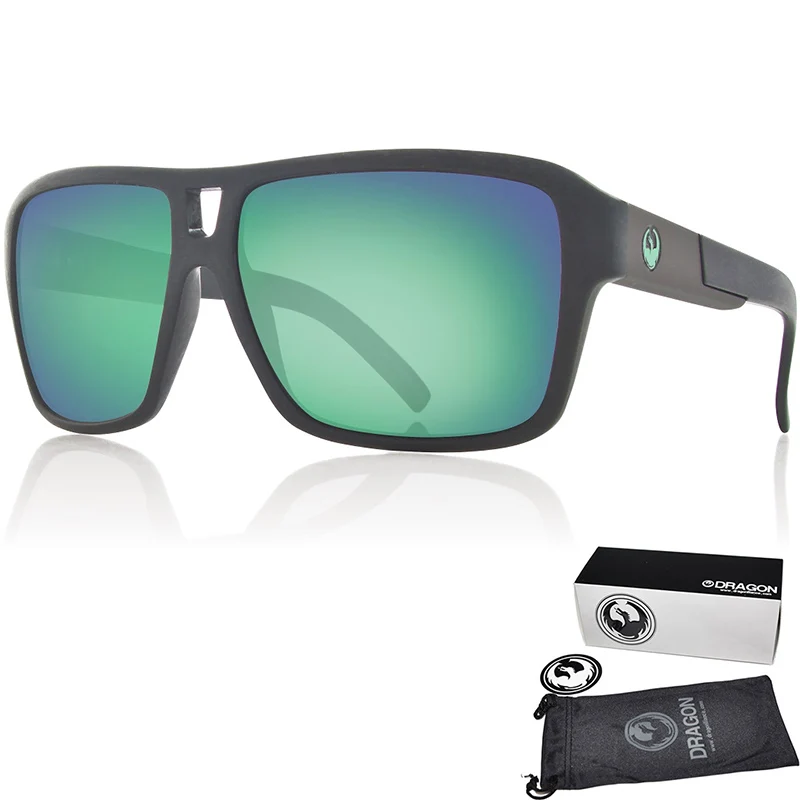 Classic Rectangle Sunglasses Men Square Outdoors Driving Fishing Sport Sun Glasses Male Vintage Dragon Shade Male