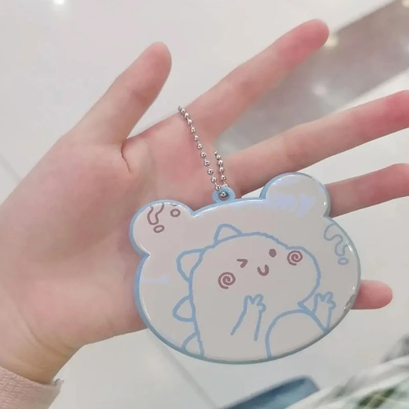 1pc Mini Folding Mirror Hair Brush Cute Cartoon Bear Hair Comb Small Portable Kids Girl Hair Accessories Makeup Tool