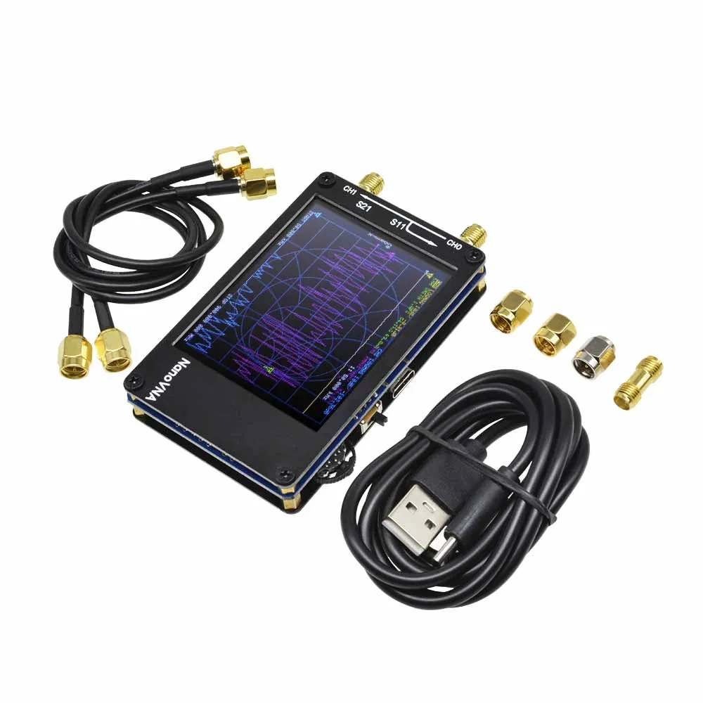 2.8 بوصة TFT NanoVNA ناقلات شبكة محلل هوائي محلل شاشة لمس رقمية على الموجات القصيرة MF HF VHF UHF 50 كيلو هرتز-900 ميجا هرتز