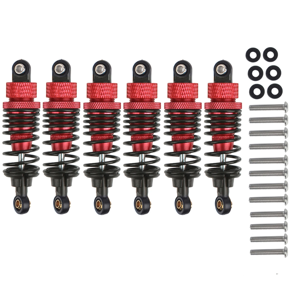 6pcs Metal Oil Shocks (F/R) for Tamiya G6-01 6X6 1/18 KONGHEAD/KING Chassis