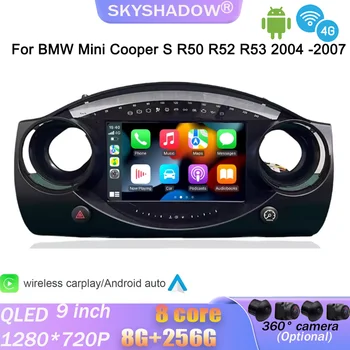 適用於BMWMini Cooper S R50 R52 R53 2004 2005 2006 2007的CarPlay安卓車載多媒體播放器GPS立體聲導航一體機,附藍牙功能 8 最佳銷售 適用於迷你庫柏R50的安卓收音機 - №3