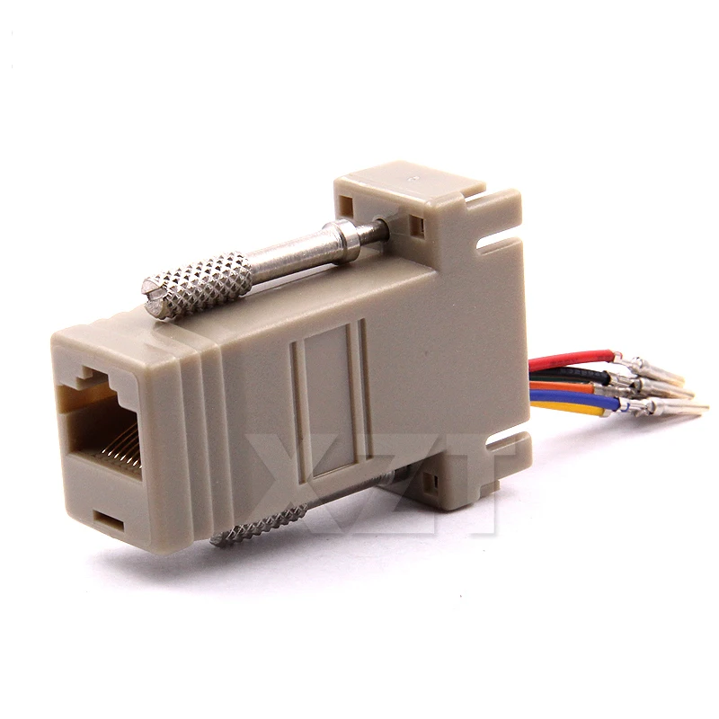 High Quality DB9 Female to RJ45 Female DB9 to RJ45 Adapter Connector rs232 modular cab-9as-fdte to rj45 db9 for Computer