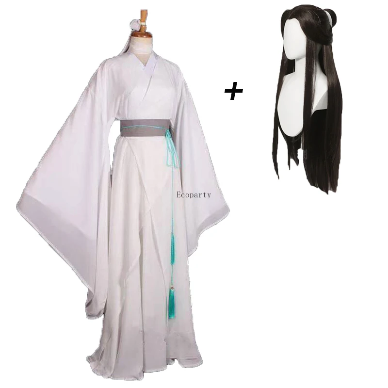 30Anime Xie Lian Costume Cosplay Tian Guan Ci Fu Xielian costumi Cosplay Top parrucche Halloween Prop uomo donna bianco Han Fu vestiti