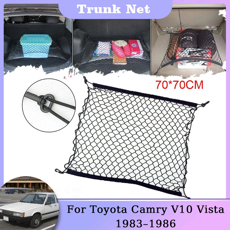 Trunk Storage Net For Toyota Camry V10 Vista 1983 1984 1985 1986 Nylon Mesh Auto Rear Elastic Boot Parts Cars Accessories Tools