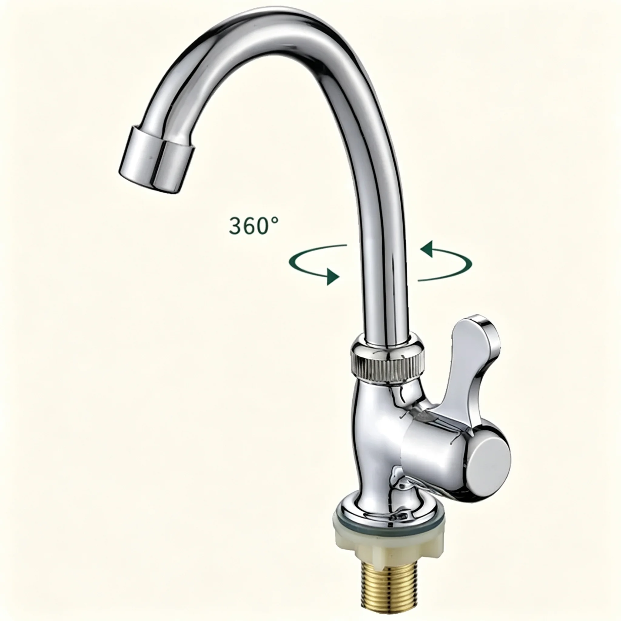 Single Lever Cold Water Tap Vertical Plastic Steel Sink Faucet Suitable for Dish Basin Water Purifier Household Kitchen