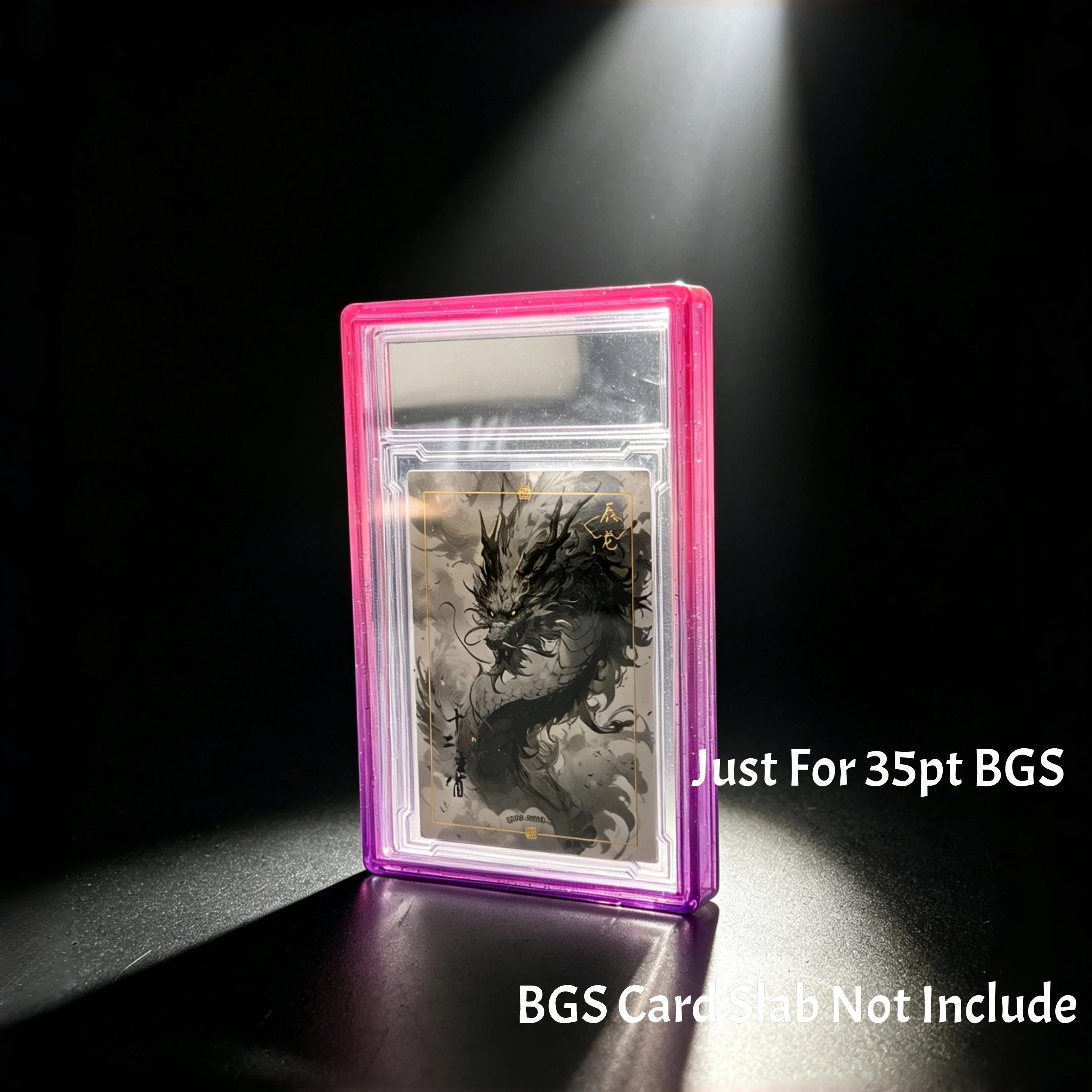 Glitzer-TPU-Schutzhülle mit transparenter Rückseite für BGS 35PT bewertete Sammelkarten