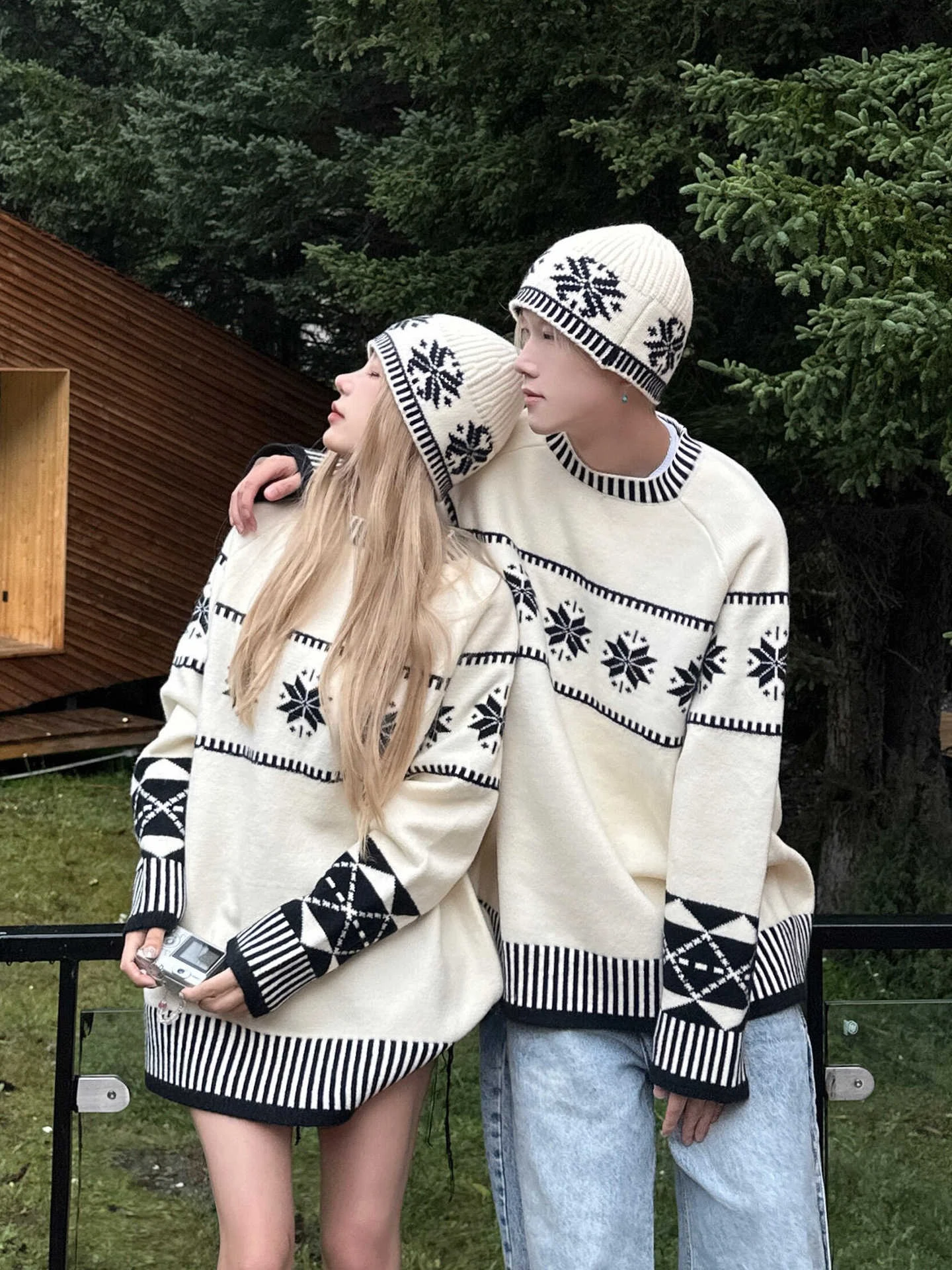 

Осенне-зимний круглый вязаный свитер с свободным ленивым рукавом, теплый внутренний топер, модный свитер с цветочным узором