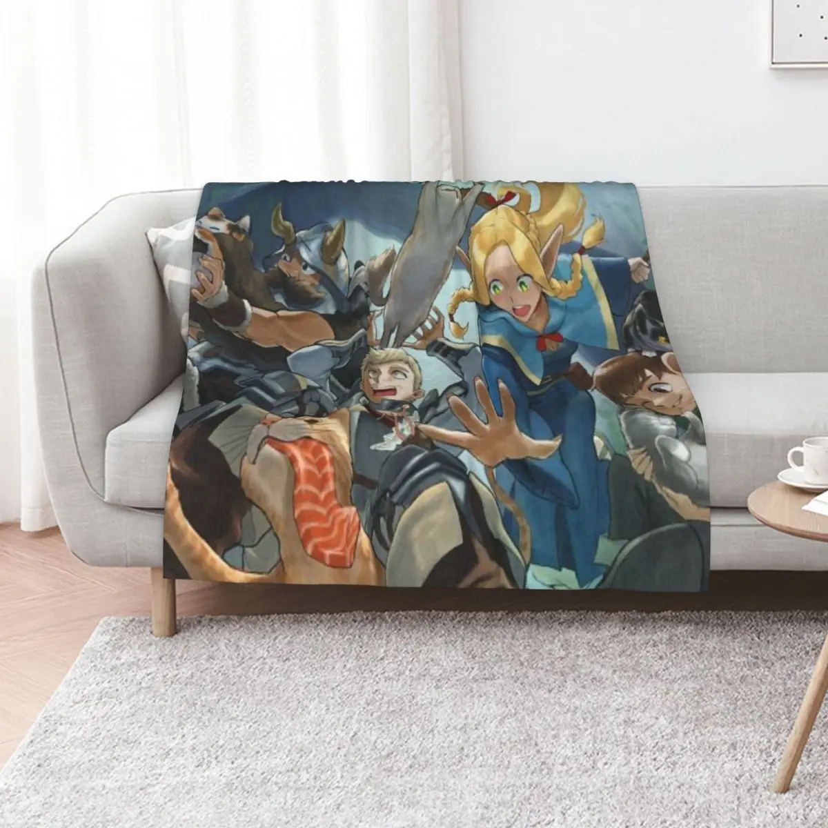 Delicious in Dungeon - All in One Throw Blanket Cute Plaid Polar Bed Fashionable Luxury St Hair Summer Beddings Blankets