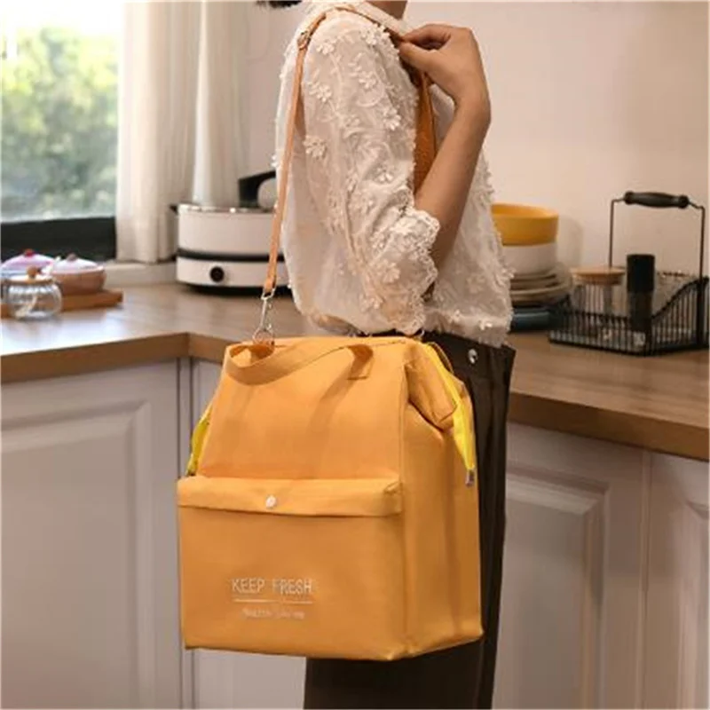 Large Capacity Lunch Bag Women Waterproof Insulated Shoulder Crossbody Bags For Lunch Box Picnic Portable Fresh Cooler Bags 2024