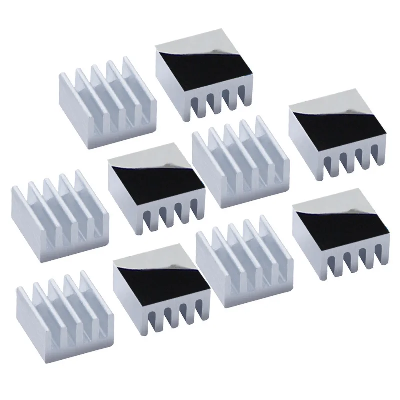 Aluminum Heatsink w/ Thermal adhesive tape Radiator,Heat sink w/ Thermally Conductive Adhesive Cooler for RAM Memory Chips-10pcs